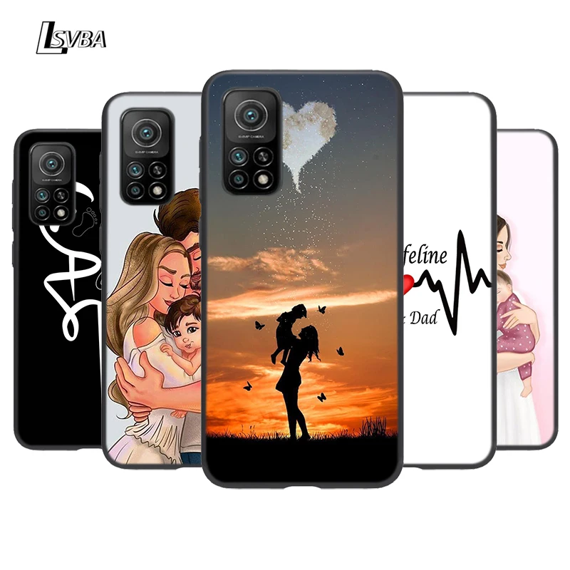 

Mom Dad Baby Family Silicone Cover For Xiaomi Mi Note 11 10T 10 9 9T SE 8 Lite Pro Ultra 5G Phone Case Shell