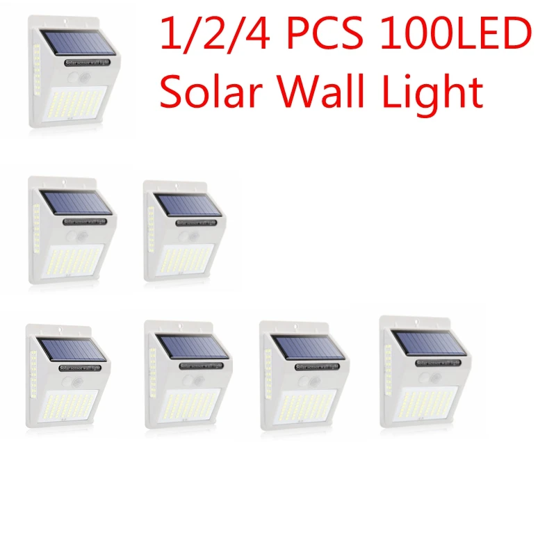 Alloet 100LED настенный светильник на солнечной энергии для человеческого тела