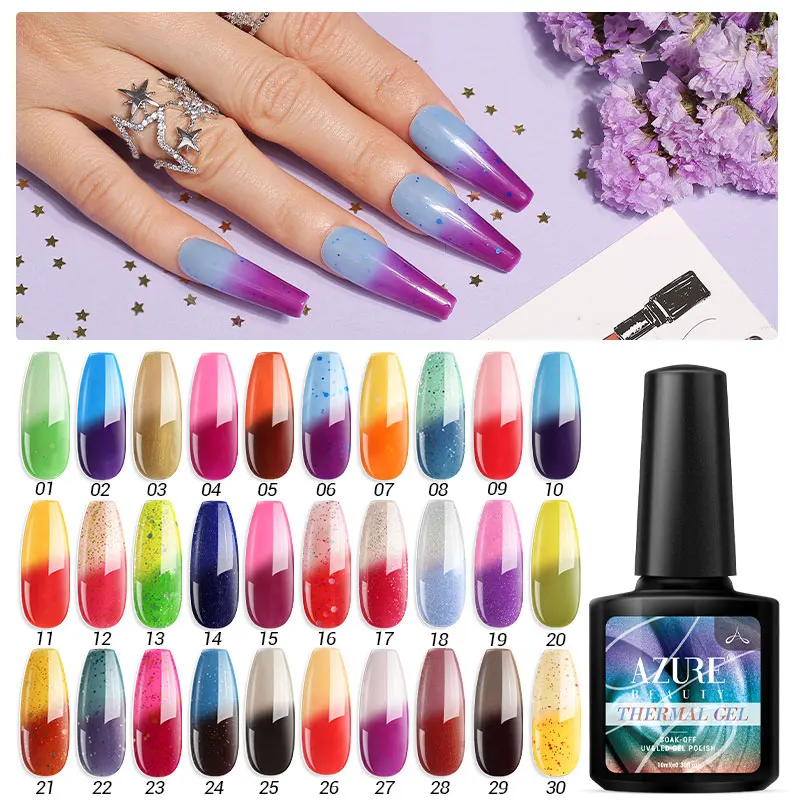 Modelones НОВЫЙ Термальный Цветной Гель-лак для ногтей отмачиваемый УФ/светодиодный