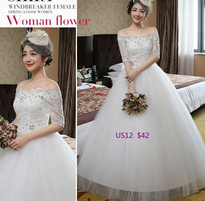 Inventory clearance Lace Tulle Boho cheap Vintage Wedding Dresses spring Bridal Gown Gowns robe de mariage off white | Свадьбы и