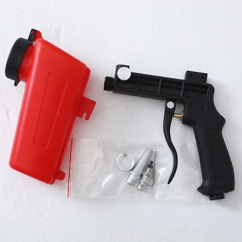 

90psi Portable Gravity Pneumatic Sandblast Guns Adjustable Small Sand Air Blasting Machine Derusting Sandblasting Spray Gun Set