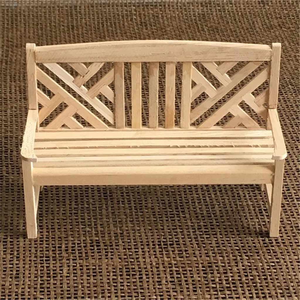 

Mini Dollhouse furniture Miniature Wooden Beach Table Chair In Fairy Garden Accessory poppenhuis poppetjes