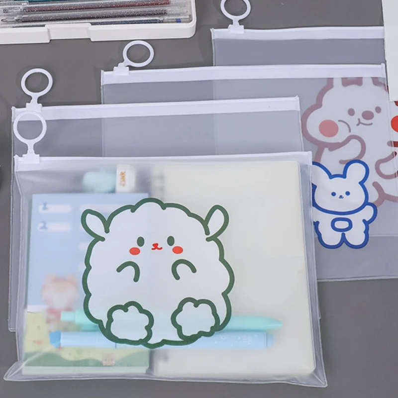 Прозрачный водонепроницаемый чехол для карандашей 97BF из ПВХ с милыми животными |