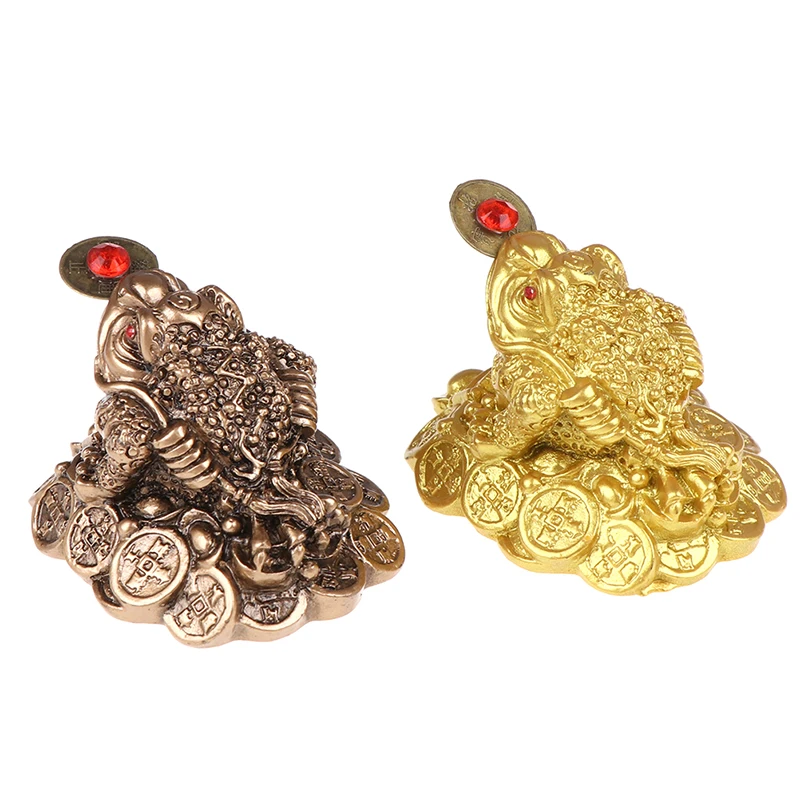 

1pcs Chinese Fortune Frog Feng Shui Lucky Three Legged Money Toad Home Office Shop Business Decoration Craft Gift