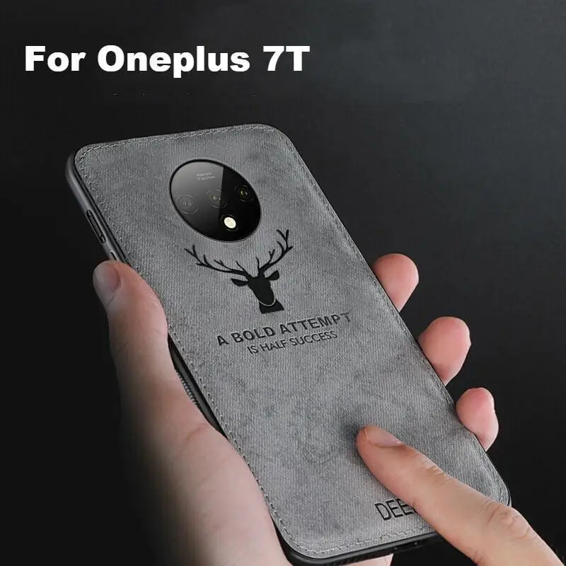 For Oneplus 5T 5 7T Pro 7 Protective Case Christmas Deer Cloth Cases 6T 6 Retro TPU Hard Back Cover Coque Fundas |