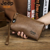 jeep buluo brand clutch bags pu leather handbag new men with card slots wallets long style card male purse zipper