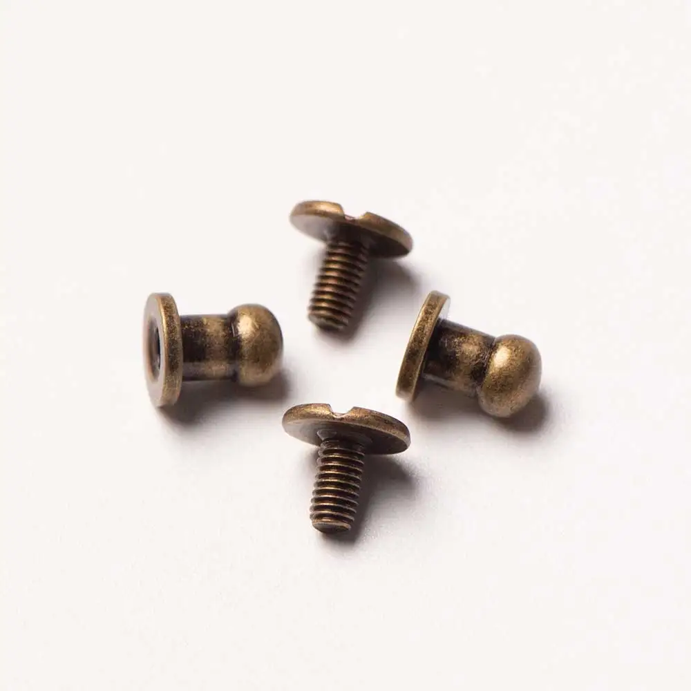 Твердая латунь винт с круглой головкой шпильки латунными пуговицами и гвоздь