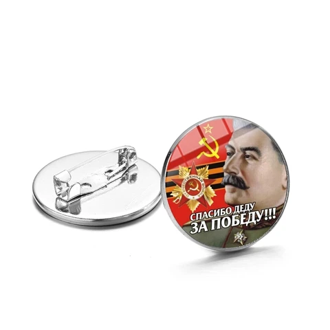 Style 18 SONGDA Hero Stalin CCCP Retro Brooch Sickle Hammer Sign Soviet Russian Army Icon Badge for Men Coat Suit Metal Pins High Quality - Окраска металла: Style 18