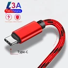 Кабель USB C 3A для Samsung A32 A52 A72 A12 A42, быстрая зарядка USB Type-C, кабель для OPPO A74 A94 A54 A52 A72 Reno 5 4 3 2 Z Pro