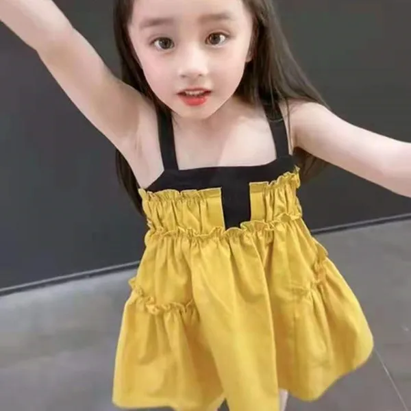 

Хлопковое платье с лямкой на шее