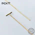 Серьги-гвоздики женские из серебра 925 пробы, с буквами T