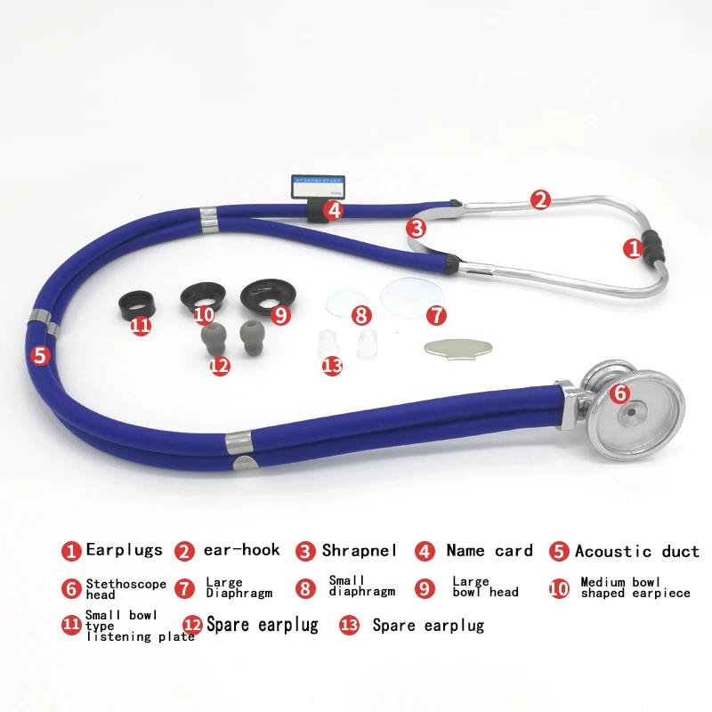 Профессиональный двухтрубный медицинский стетоскоп двойного назначения