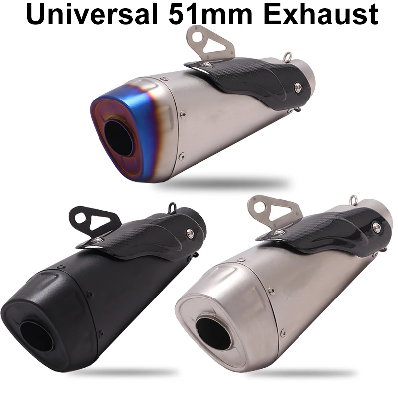 

51mm Pitbike Motocross Motorcycle Exhaust Pipe Escape Modified Muffler DB Killer For Benelli Trk 502 Nmax Tmax 500 PCX125