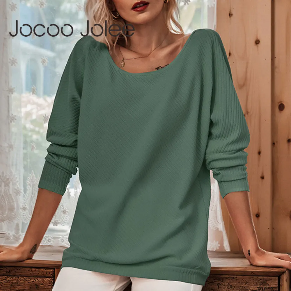 Женская футболка с длинным рукавом летучая мышь открытыми плечами | одежда