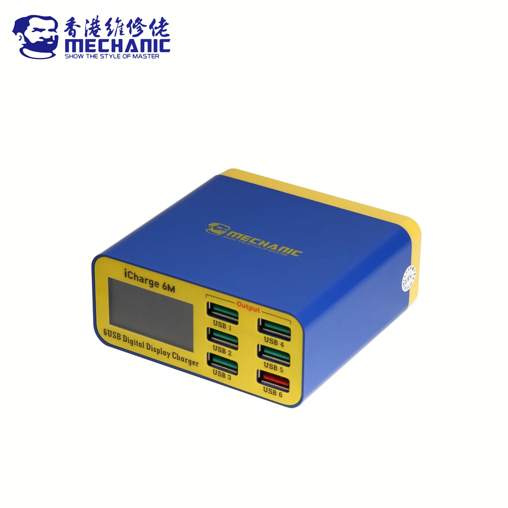 Умный зарядный USB-порт MECHANIC iCharge 6M QC 3 0 быстрая зарядка с цифровым ЖК-дисплеем