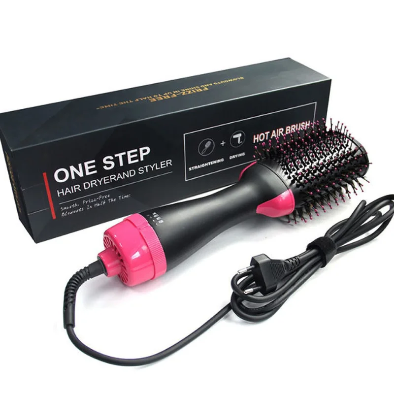 

Hot air comb 2-in-1 multifunctional hair dryer comb with straight hair and curly hair styling comb hair roller bangs curl bar