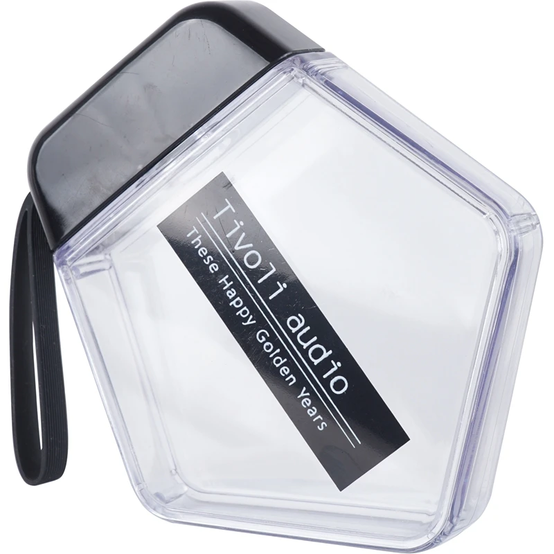 300 мл креативная пластиковая бутылка для воды с веревочной петлей плоский дизайн