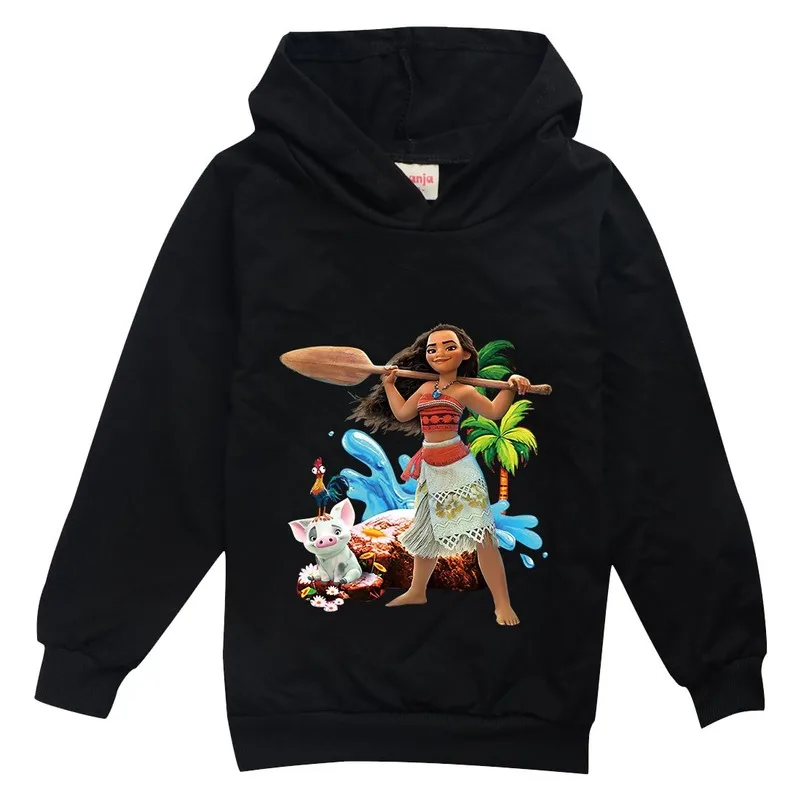 Лидер продаж толстовки с рисунком Моаны для девочек хлопковая Детская толстовка