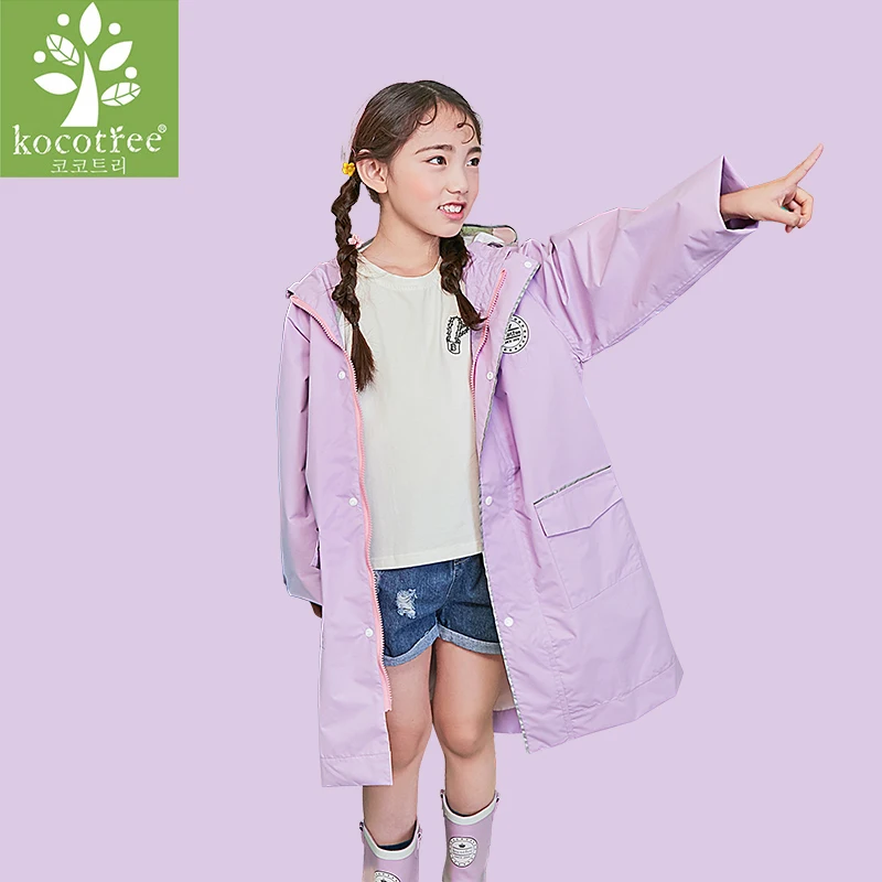 

Kids Yellow Rainwear Waterproof Cover Reusable Backpack Raincoat Fashion Wet Weather Gear with Hood Veste Pluie Rain Gear EB50YY