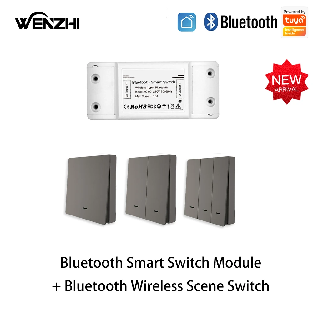 

Light Switch Module Relay Breaker Bluetooth Mesh Receiver Timer Scene Wireless Remote Control Tuya Smart Life Alexa Google Home