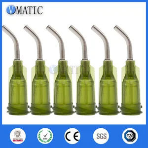 Бесплатная доставка, 100 шт., 14 г, оливковые, 0,5 дюйма, 45 градусов, изогнутые дозирующие наконечники иглы, 12 дюйма