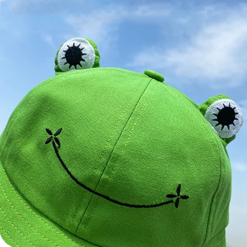 

Fashion Frog Bucket Hat for Women Summer Autumn Plain Panama Outdoor Hiking Beach Fishing Cap Sunscreen Female Sunhat Bob