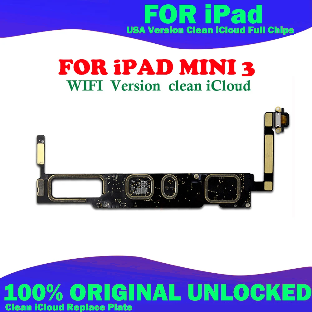 Для Ipad mini 3 материнская плата Wifi разблокированные логические платы для с/без Touch ID