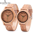 Часы для влюбленных BOBO BIRD с гравировкой на деревянной коробке, ремешок из натуральной кожи, деревянные кварцевые часы для мужчин и женщин, подарок для нее