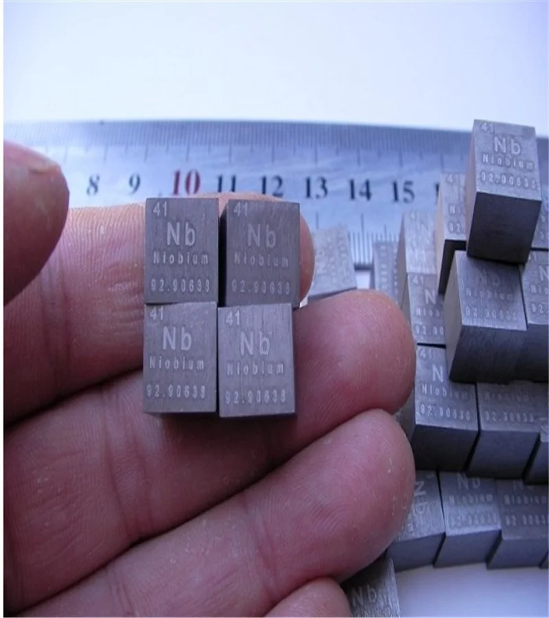 Металл NB кубический кубик для периодической таблицы 10 мм 99.95% чистый|Детали и