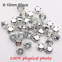 100physical photo 6 10mm crystal ab sew on with claw stone sewing colorful glass rhinestone beads wedding dress shoes bags diy