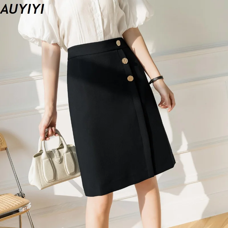 

2021 Summer Fashion New Products Retro Elegant Asymmetrical Temperament Thin Commuter A-Line High Waist Skirt Women's Clothing