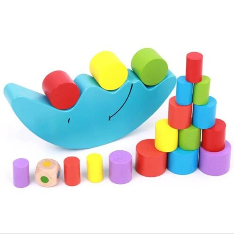 

Moon Balancing Frame Baby Early Learning Toy Montessori Teaching Aids Moon Balance Colorful Early Development Wood Blocks Toys