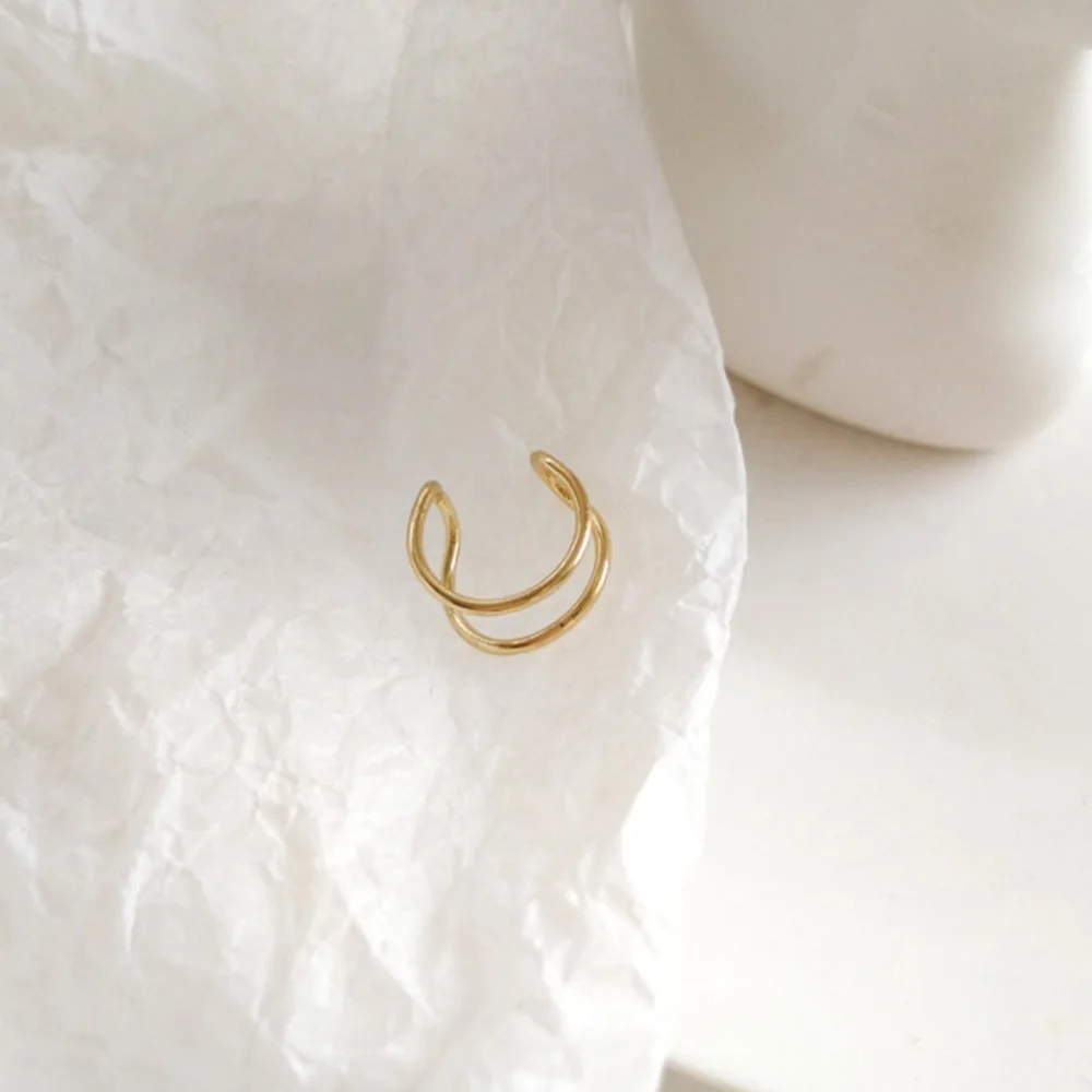 Серьги-клипсы для женщин и мужчин простые металлические украшения в стиле панк