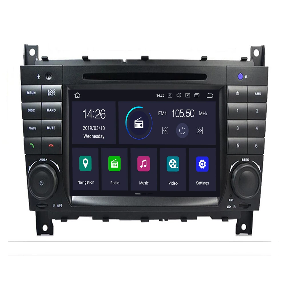 

Android 10.0 4G 64G 2 DIN Car DVD GPS For Mercedes/Benz W203 W209 W219 W169 A160 C180 C200 C230 C240 CLK200 CLK22 radio stereo