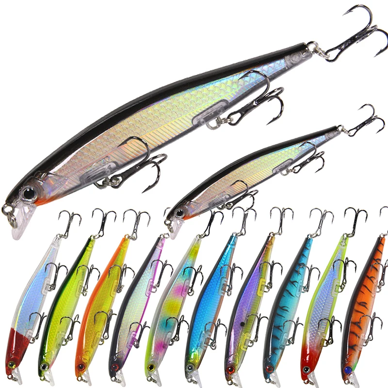 

1Pc Minnow Fishing Lure Wobblers Laser Hard Artificial Bait 3D Eyes 13.2g/11cm Vobler Trolling Lures For Fising Wobbler Tackle