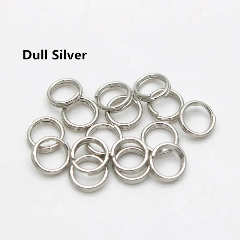 Dull silver 200pcs/lot 4 5 6 8 10mm Double Loops Jump Rings Silver Gold Color Split Rings Connectors For Jewelry Making DIY HK094 - Цвет: Dull silver