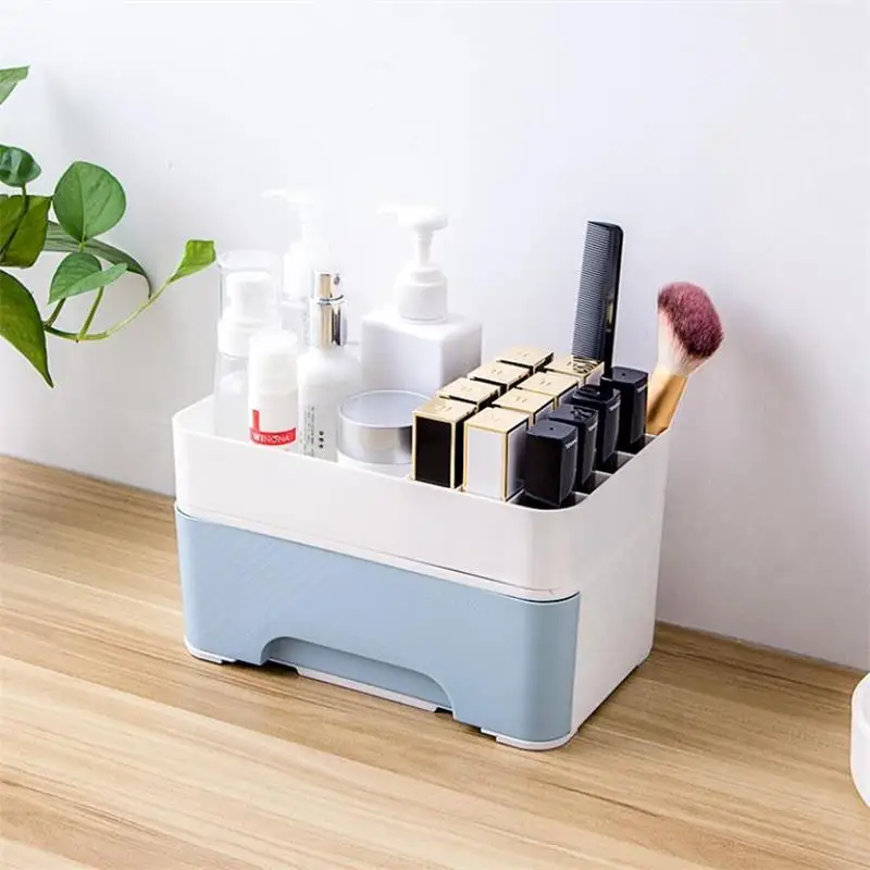 Пластиковая коробка для хранения органайзер макияжа косметический ящик