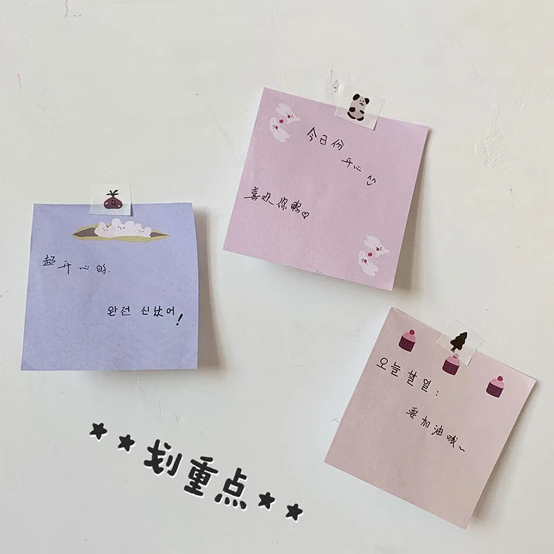 SIXONE 50 листов Ins милая девочка без когеона Оставьте сообщение бумага для студентов