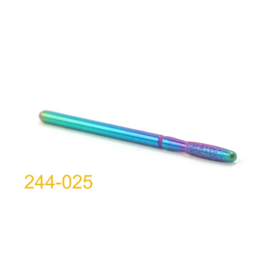 244-025 Diamond Cuticle Nail Drill Bits Milling Cutters Burr Files Manicure Pedicure Polish Removing Gel Electric Machine Tools TR1514-1 - Цвет: 244-025