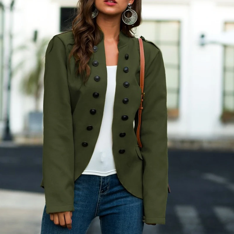 Женское шерстяное пальто на пуговицах двухстороннее Асимметричное с воротником