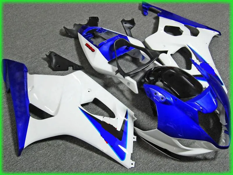 Комплект обтекателей под давлением для GSXR1000 K3 03 04 GSXR 1000 2003 2004 ABS белый синий