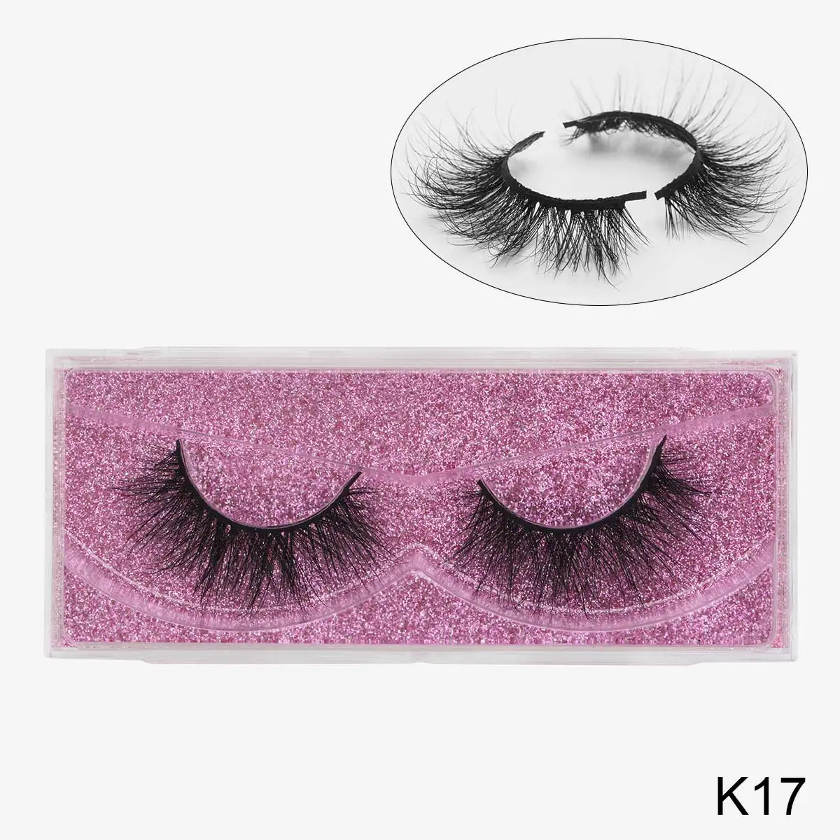 k17 DYSILK Роскошные 5D норковые Накладные ресницы с широким крестом пушистые норковые ресницы Инструменты для наращивания макияжа ручной работы норковые ресницы - Цвет: k17