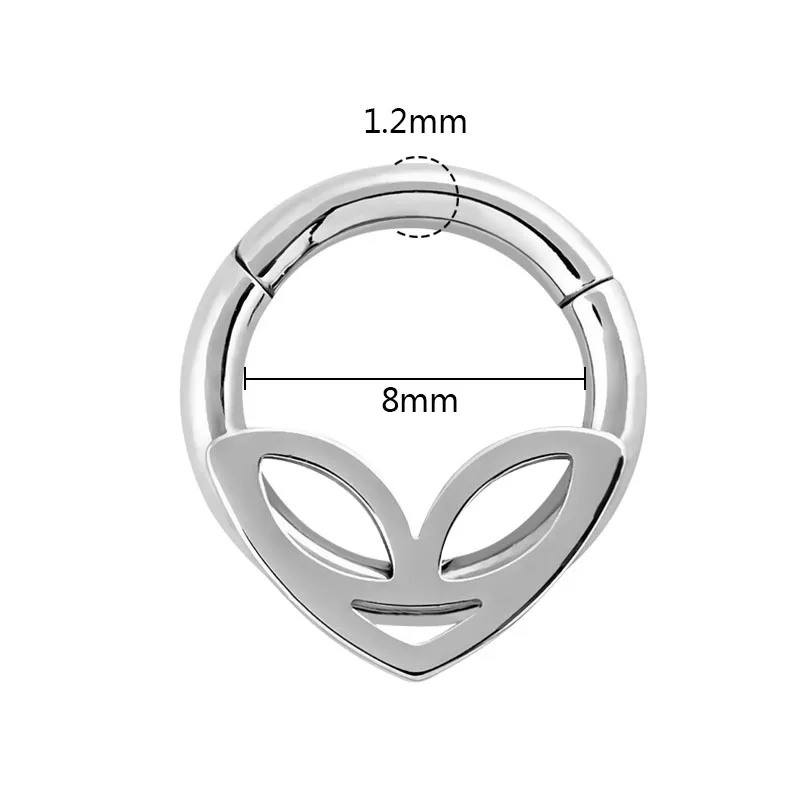 Opal Septum Piercing Clicker 16G Crystal Ring for Tragus, Daith, Helix - Surgical Steel, 1 or 2 Pieces image 6