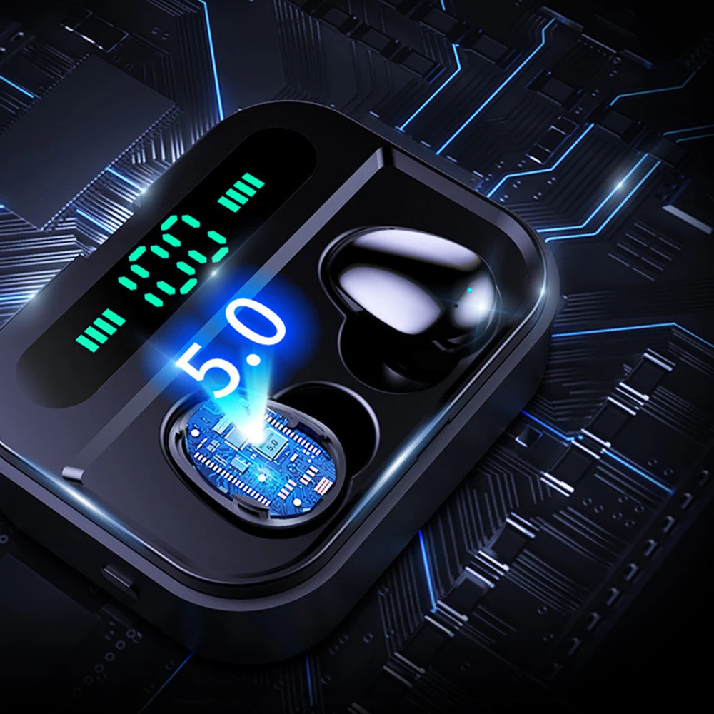 Беспроводные наушники, Bluetooth, мини, портативные, Bluetooth 5,0, наушники высокой емкости, водонепроницаемые, с сенсорным экраном, гарнитура, наушники