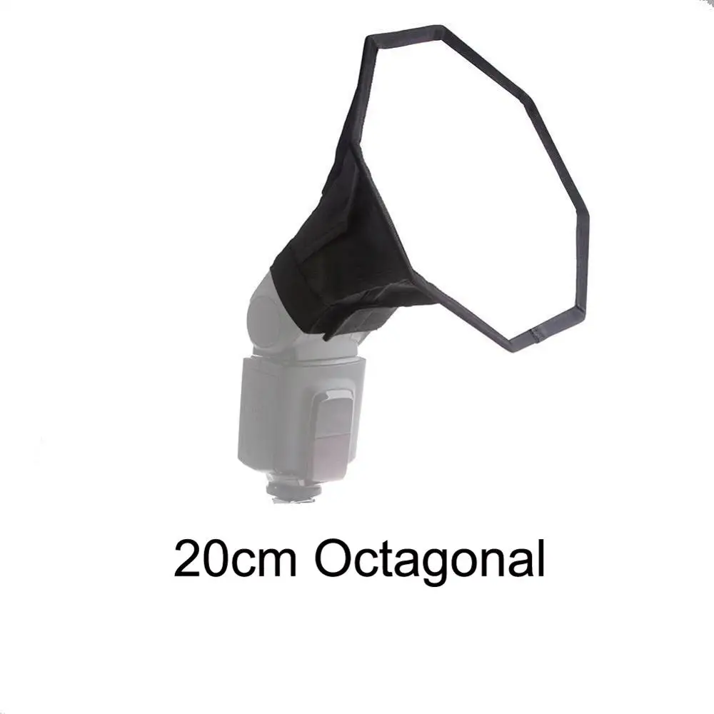 

20cm Octagon Softbox, On-top Soft Box, Camera Flash Diffuser for Canon Nikon Sony Speedlight