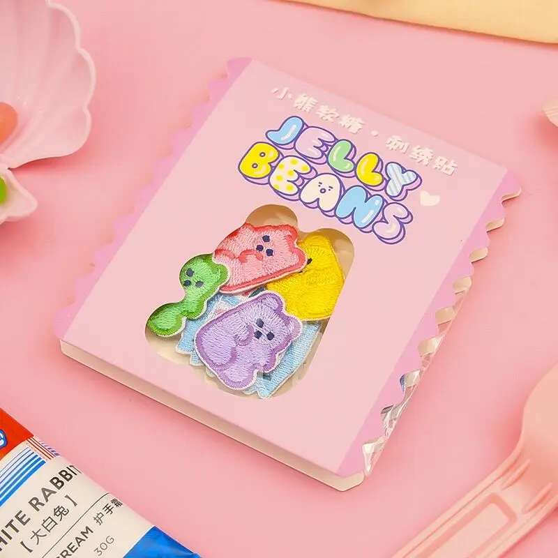 Bentoy Milkjoy 6 шт. вышитые наклейки для ноутбука сумка кофр для одежды милый медведь пост стикер милые девушки DIY подарок стикер s