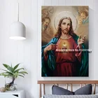 Абстрактные священные Сердца Иисуса дневные плакаты и принты Настенная картина для гостиной домашний декор