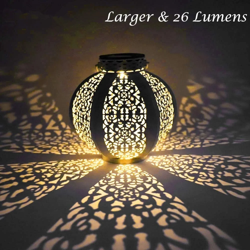 2021 Ретро Уличная Солнечная Ландшафтная лампа отверстия кленовый лист тень