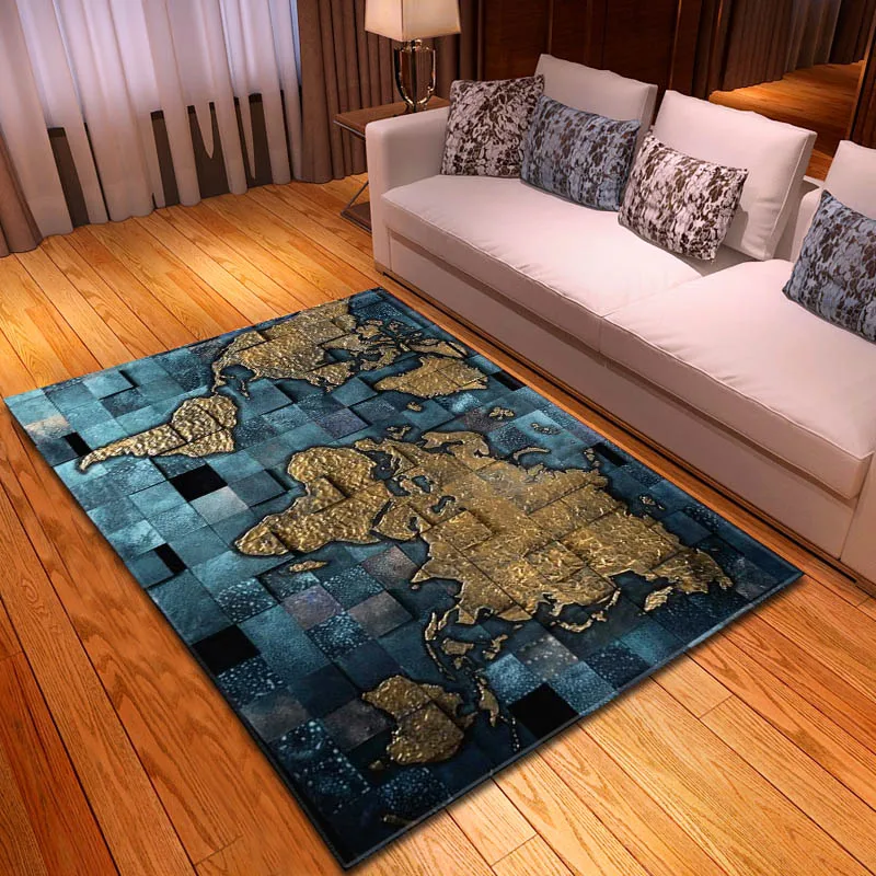 

Modern Fashion 3D Carpet Parlor Decor Children Play Mat Bedroom Sofa Area Rugs Home Decorative Soft Flannel Living Room Carpets