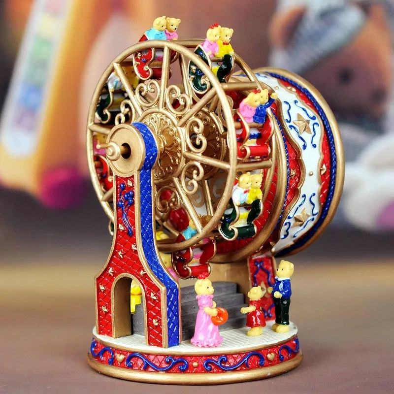 

Rotating resin music box music box girl children's birthday gift creative decoration novelty